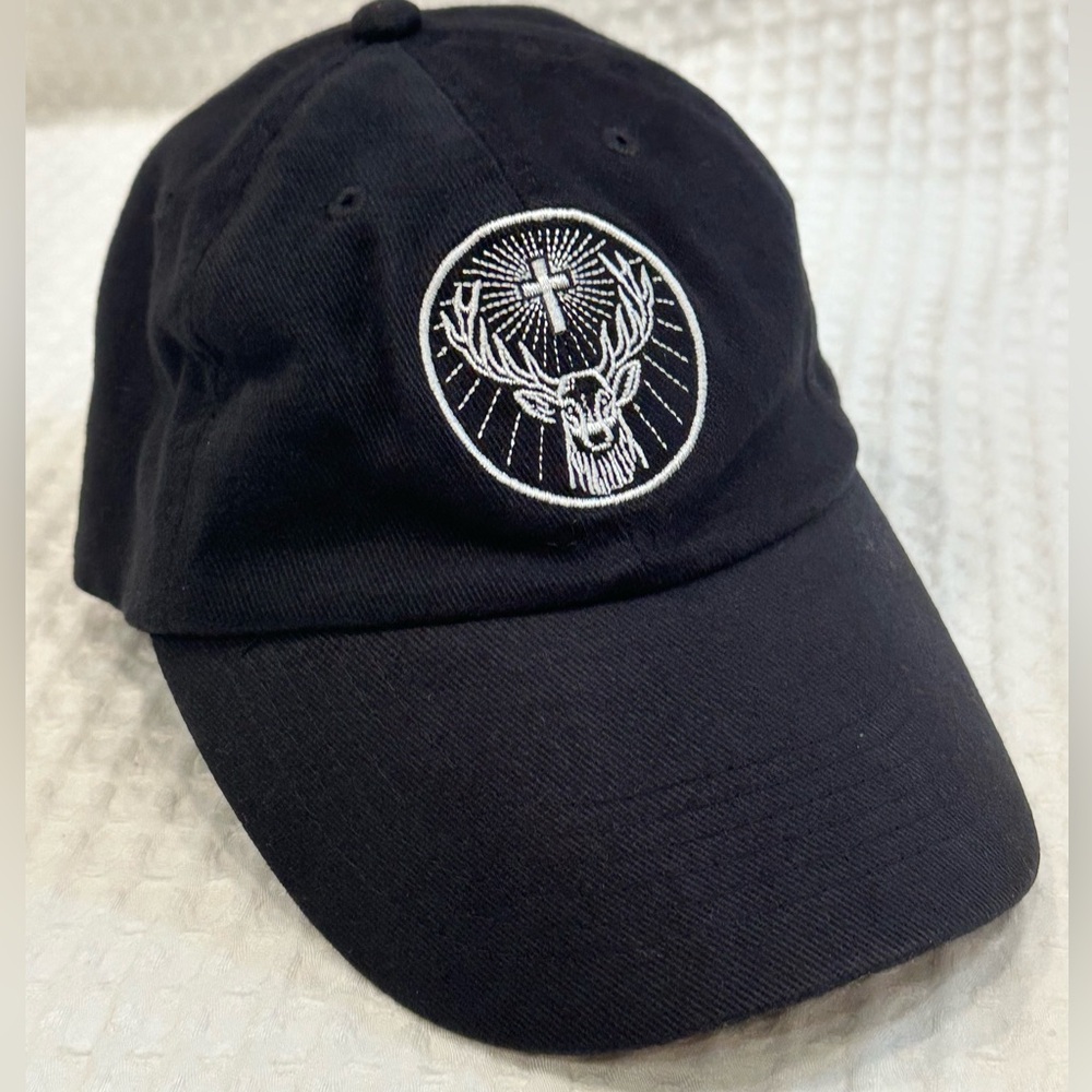 NWOT Jagermeister Fitted Black Baseball Hat/Cap~Size Med-Large~Embroidered Logo